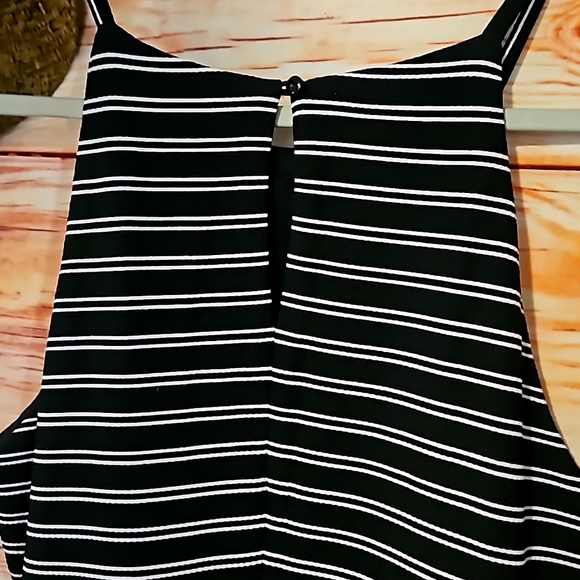 NWOT "A. BYER" BLACK STRIPE ELEGANLY CUT, CASUAL RACER BACK TANK DRESS. XL🖤 - Picture 7 of 8